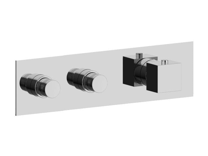 Термостатический смеситель для душа с 3 отверстиями Rubinetterie Frattini отдельная эстетика ARCH-00013323