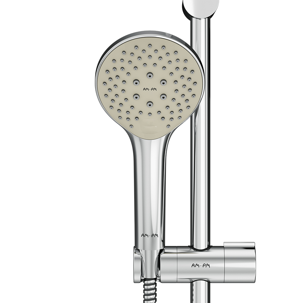 F0190100 душ.комплект: ручн.душ 3 ф-ции d 110 мм штанга 700 шланг 1 750 мм хром шт. AM.PM Gem - Вид №4