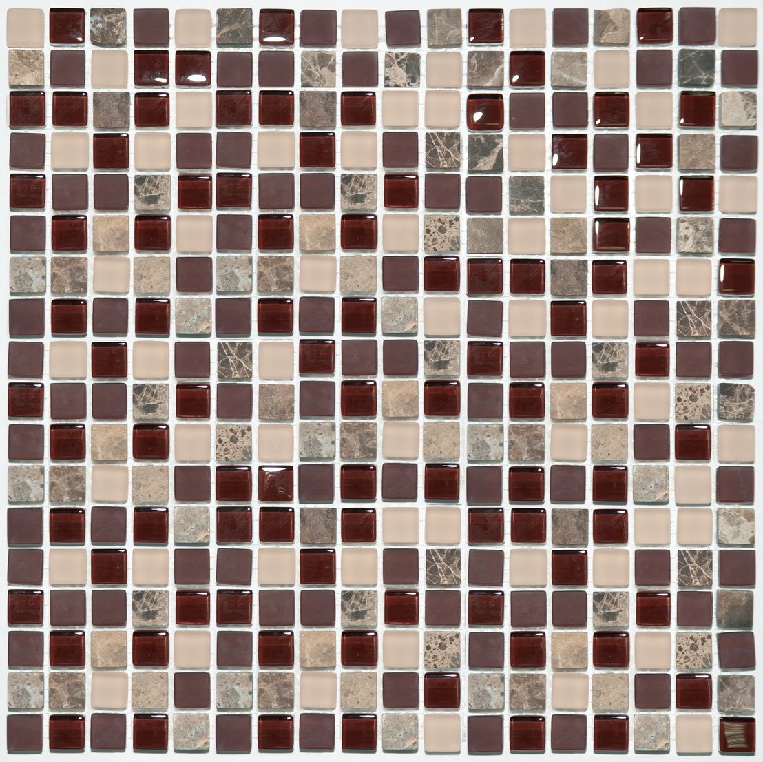 Мозаика стеклянная с вкроплениями природного камня S-841 SN-Mosaic Exclusive 