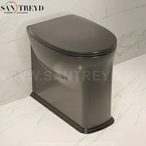 MA117RG9017 Приставной унитаз напольный Черный Ceramica Flaminia Madre Италия