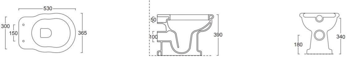 28200101, 28210101 Приставной унитаз напольный Белый Alice Ceramica Boheme Италия - Вид №9