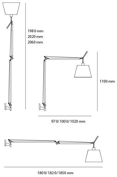 Artemide Настенный светильник из алюминия и сатина Tolomeo sun-id-1449054 - Вид №1