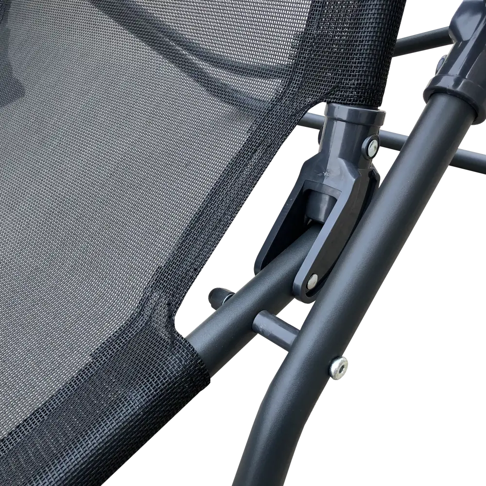 Шезлонг складной Naterial Fiesta 142x60x99 см сталь/ текстилен черный 82575553 STLM-2109425 Santreyd  - Вид №7