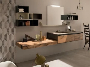 RAB Arredobagno Подвесная тумба под умывальник Soul wood 24