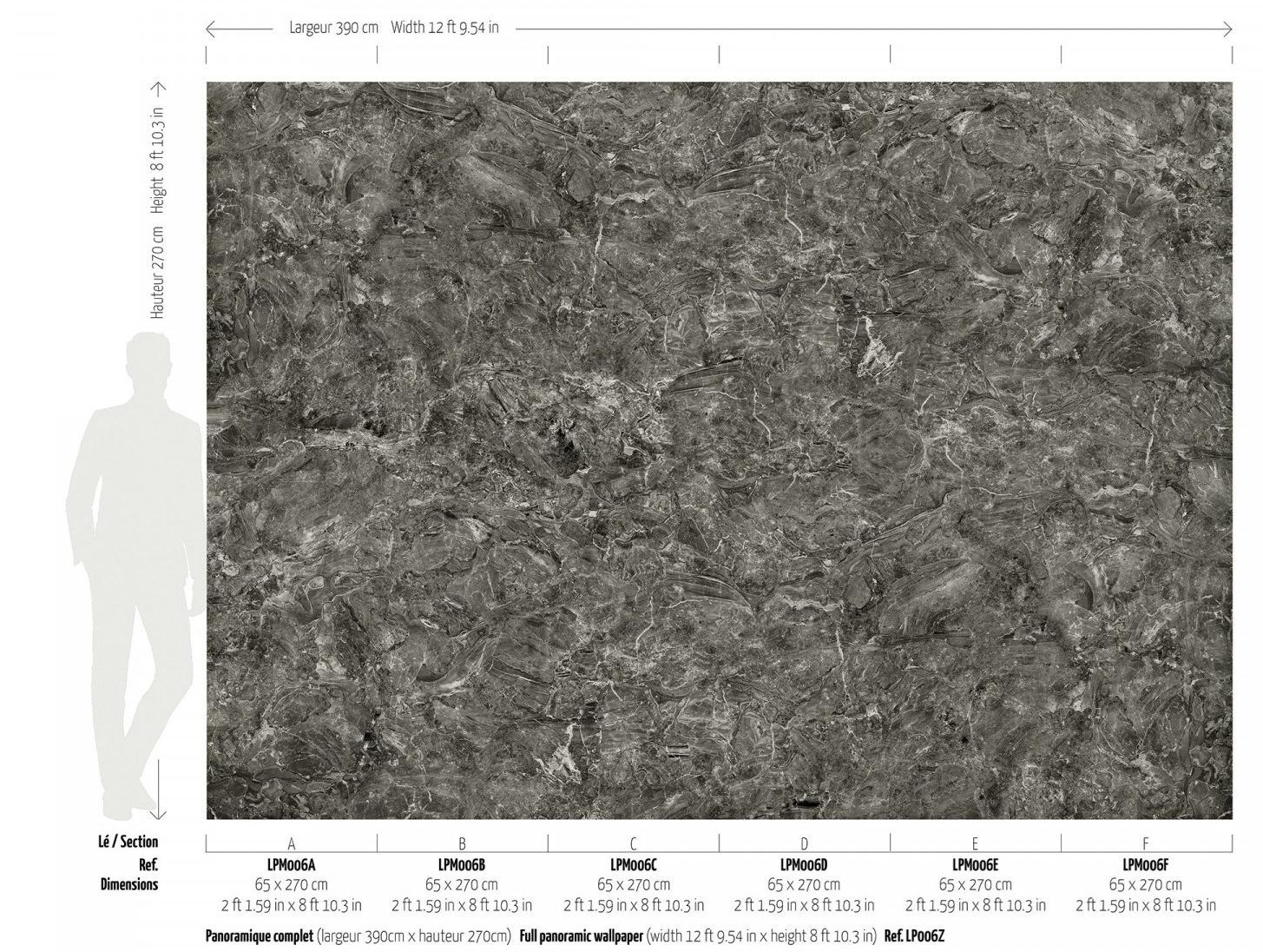 Koziel Панорамные моющиеся обои с эффектом мрамора Marbles Lpm006-x - Вид №3