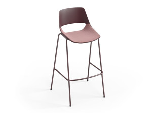 Полипропиленовый барный стул с подставкой для ног