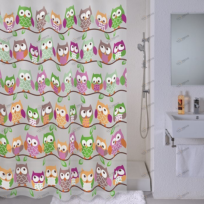 530V180M11 Milardo Cheeky owls Штора для ванной комнаты Cheeky owls Россия 