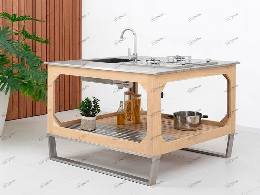 Lgtek Летняя кухня из стали и дерева Window sun-id-1470995