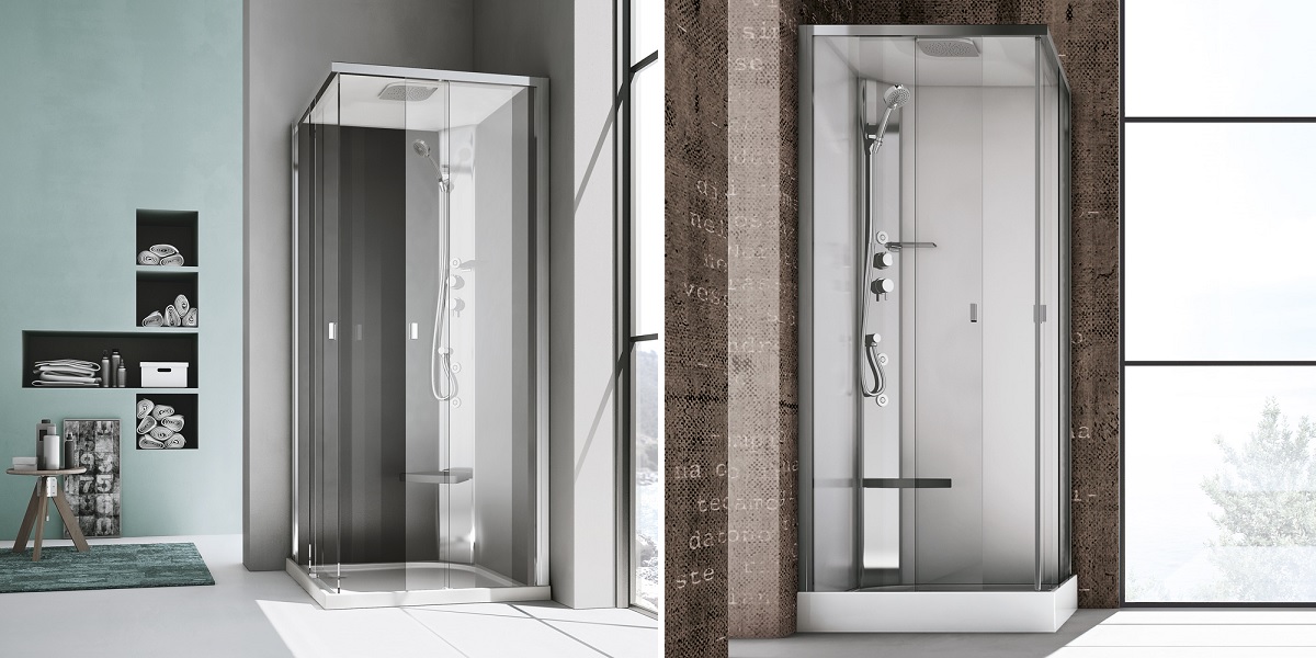 Душевая кабина угловая Sound Junior 100/80 см 1SDC6S3 Gruppo Geromin - Вид №1