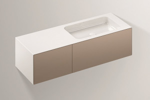 5159511000 Умывальник с тумбой, wp.folio10, белая, proshield, лакированная, шелковисто-матовый блеск, лунный камень Alape серия FO (Folio)