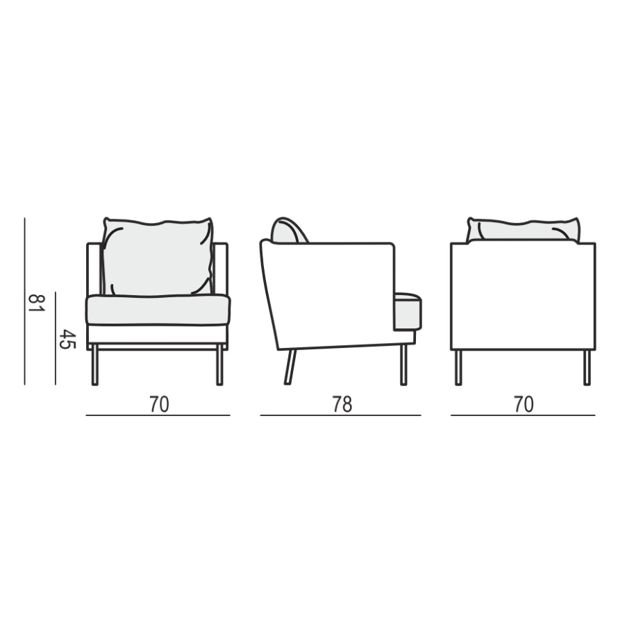 Кресло Julia, молочное Sits S1269 - Вид №8