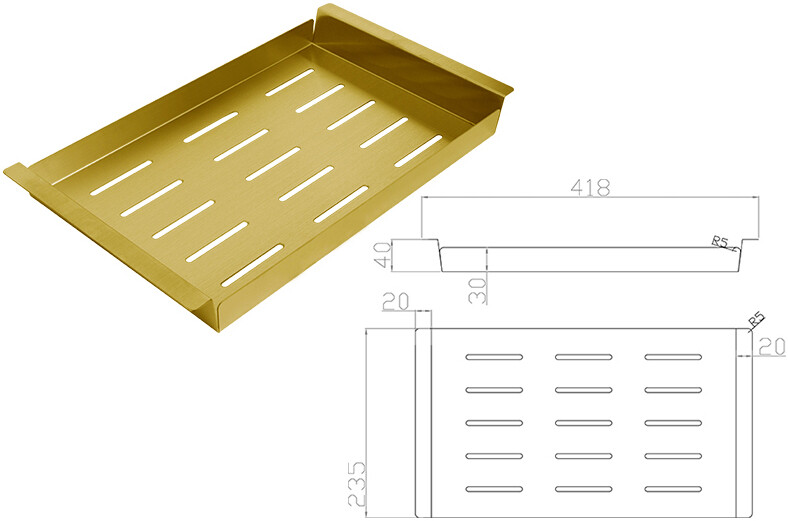 Коландер ZorG Master ZM 02 BRONZE, бронза