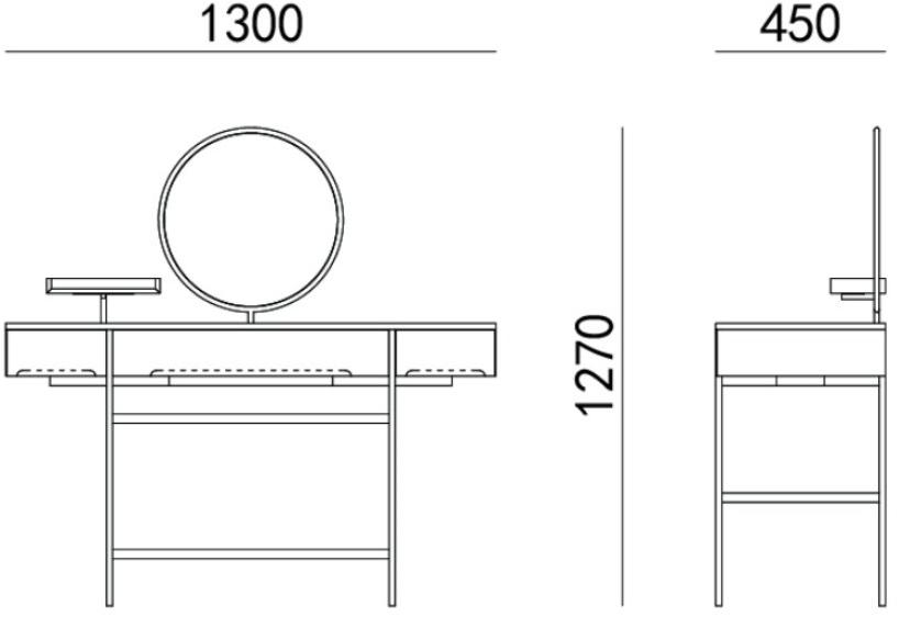 HC28 Cosmo Туалетный столик из дерева Lonja 14c002 - Вид №1