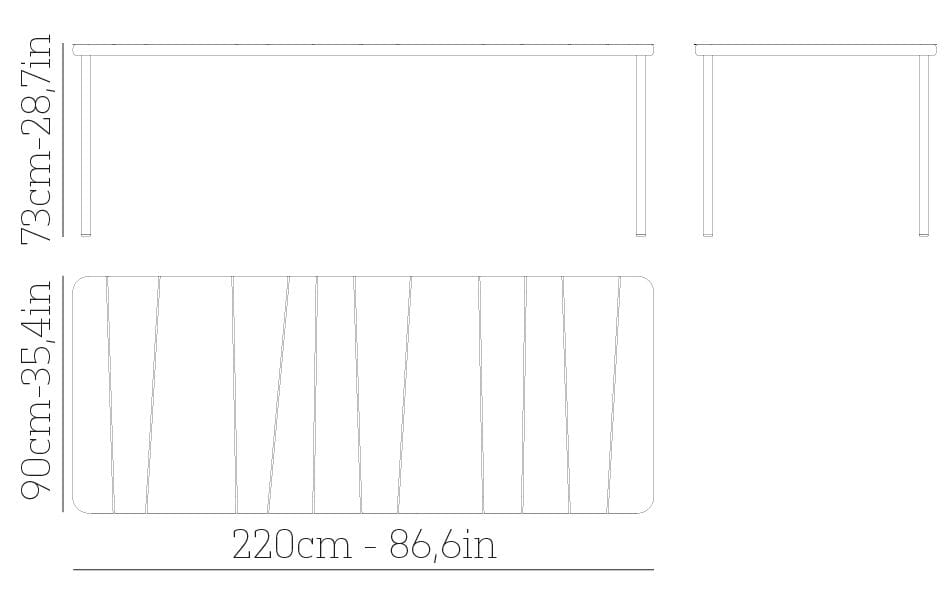 Прямоугольный стальной стол с порошковым покрытием BABEL D Bangi ARCH-00068336 - Вид №7