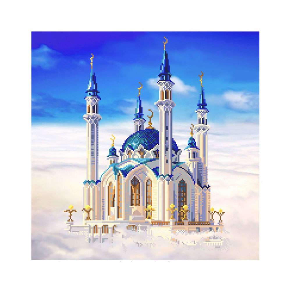 1798 Канва/ткань с рисунком Рисунок на канве 41 см х 41 см "Мечеть Кул-Шериф в Казани" Матренин посад 