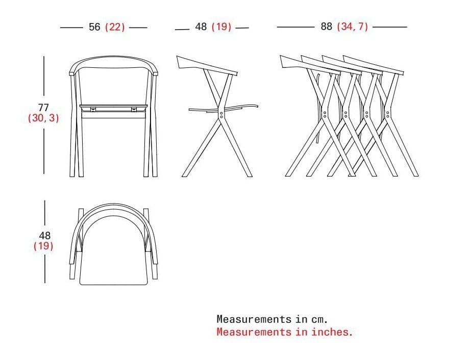 Деревянный складной стул с подлокотниками BD Barcelona CHAIR B ARCH-00114195 - Вид №12