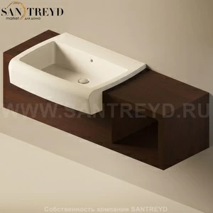 Flaminia UNA Консоль для раковины от 140 до 240 см с местом хранения темный дуб UNA75V1.WD