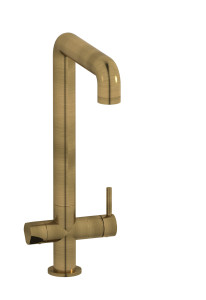 Кухонный смеситель 2-в-1 на одно отверстие для раздачи проточной и натуральной фильтрованной воды комнатной температуры WE ARE IB pu386mb Modern Bronze Puro