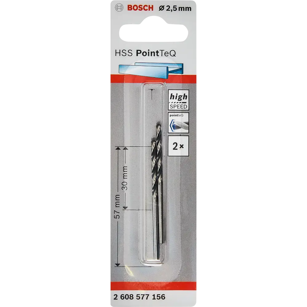 Сверло по металлу Bosch HSS Pointteq 2.5x30 мм 82136751 STLM-2064031 BOSCH PROFESSIONAL  - Вид №4