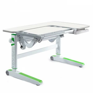 Парта Kingwood белая, зеленые накладки MEALUX  336119 Белый;зеленый