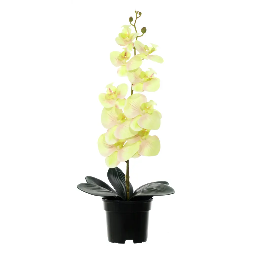 89356246 Искусственное растение в горшке орхидея h50 см цвет желтый STLM-0964339 Santreyd 