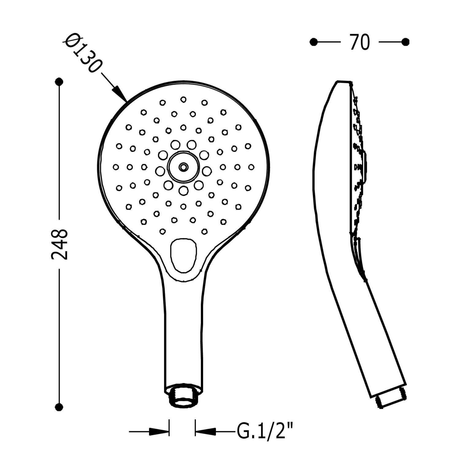Ручной душ D130+-29974904 TRES Showers - Вид №1