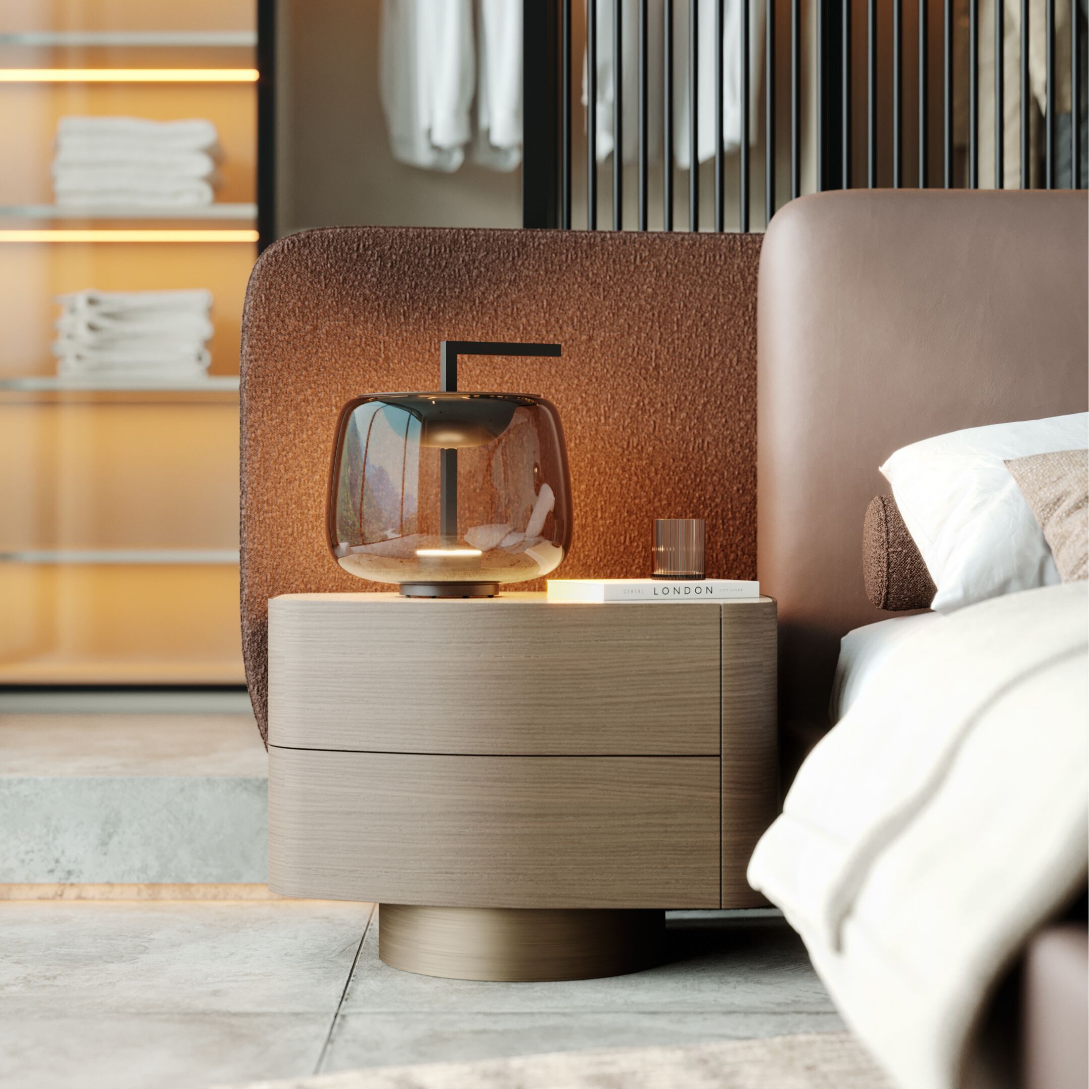 Деревянная тумбочка с ящиками и каменной столешницей Stylish Club Stone ARCH-00035473 - Вид №6