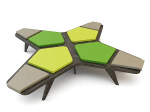 Деревянная скамья и QM Foam без спинки