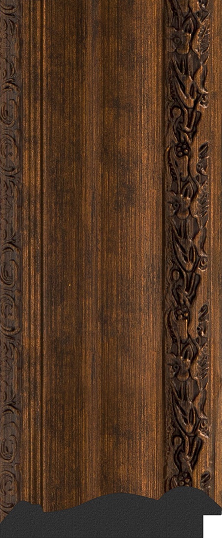 BY 3559 Зеркало с фацетом в багетной раме - состаренная бронза с орнаментом 120 mm EVOFORM Exclusive - Вид №3