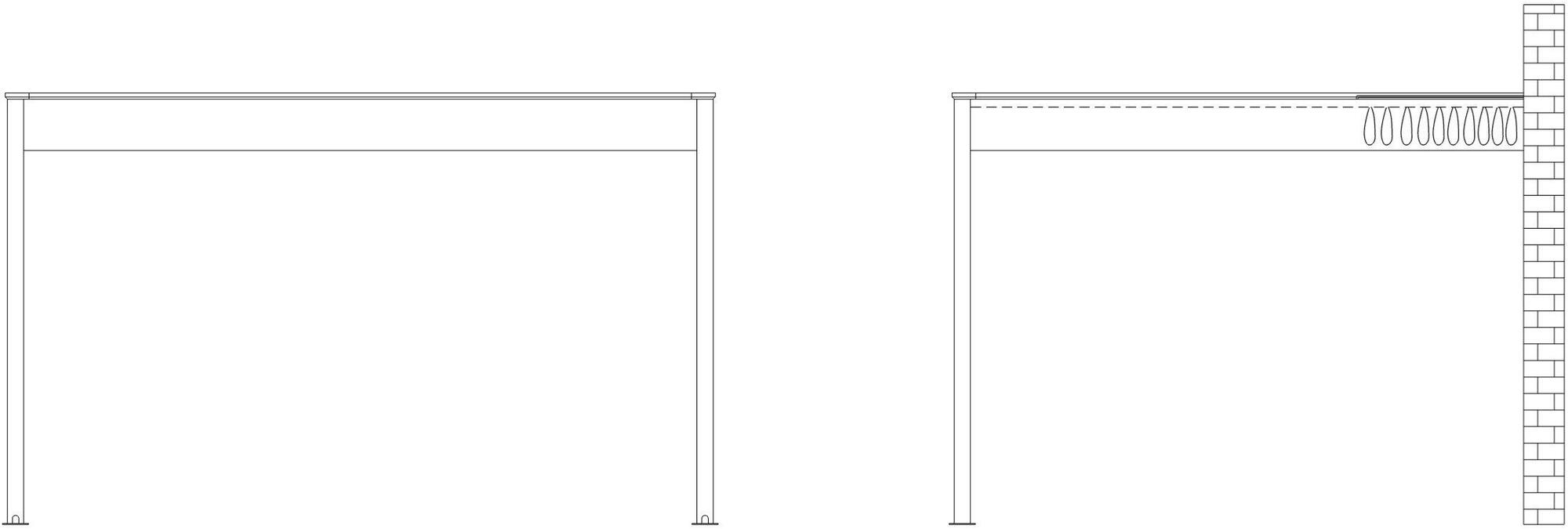 L'Officina by Adami Настенная металлическая пергола со сдвижной крышкой sun-id-1430438 - Вид №6