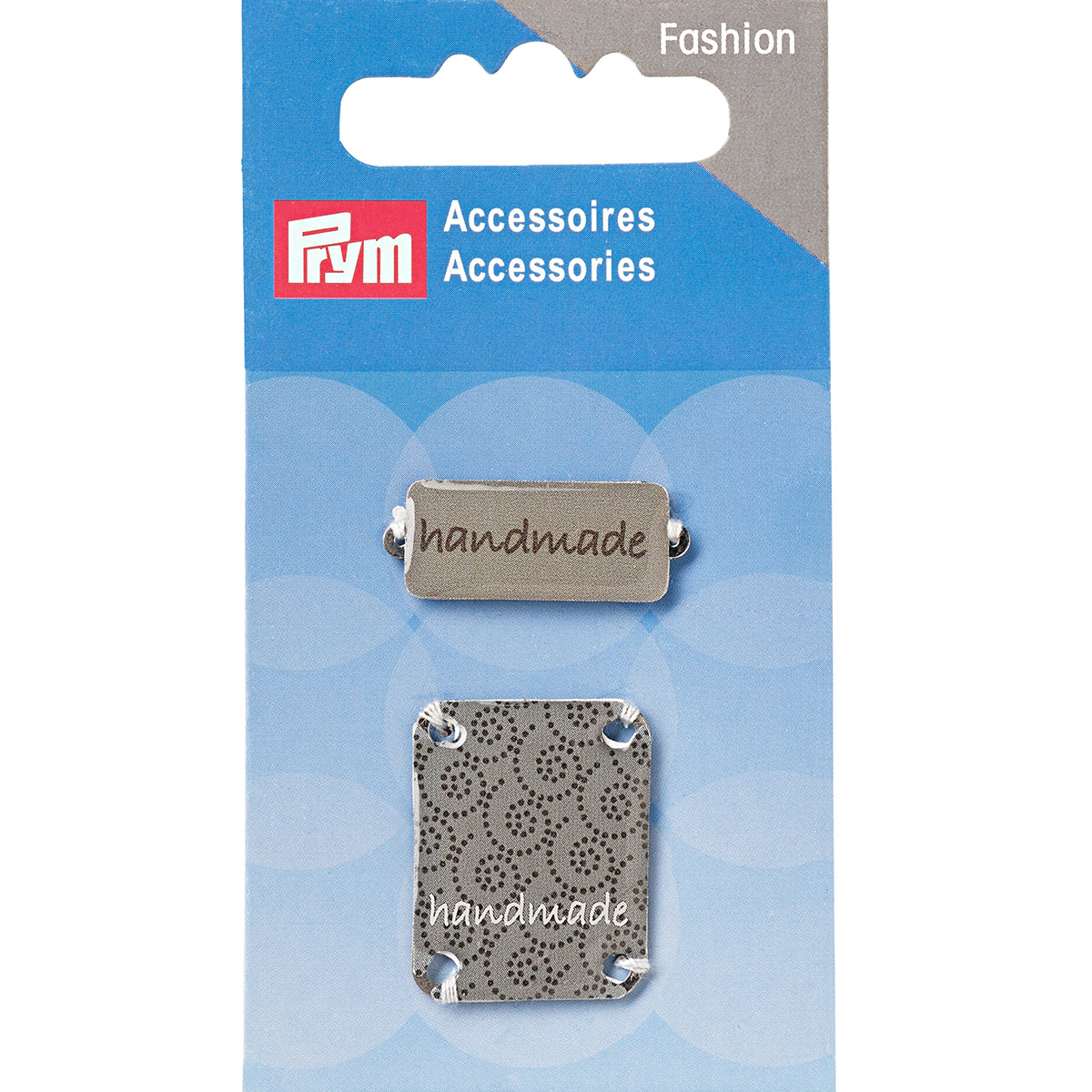 403792 Эмблемы Handmade для пришивания 2 шт. серые PRYM 