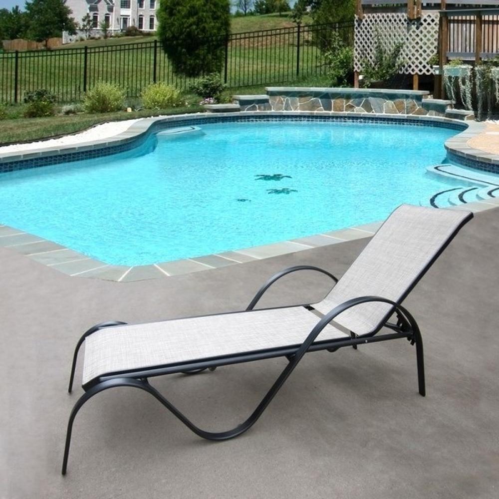 Шезлонг-лежак бежевый "Рио-Люкс" Beige AFINA  130445 Бежевый  - Вид №2