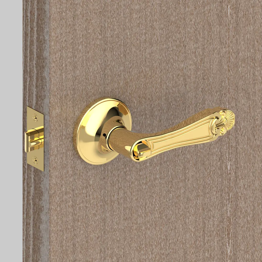 Ручка-защёлка 637/BL РB-B, с фиксатором, цвет золото FUARO STLM-2015047 - Вид №8