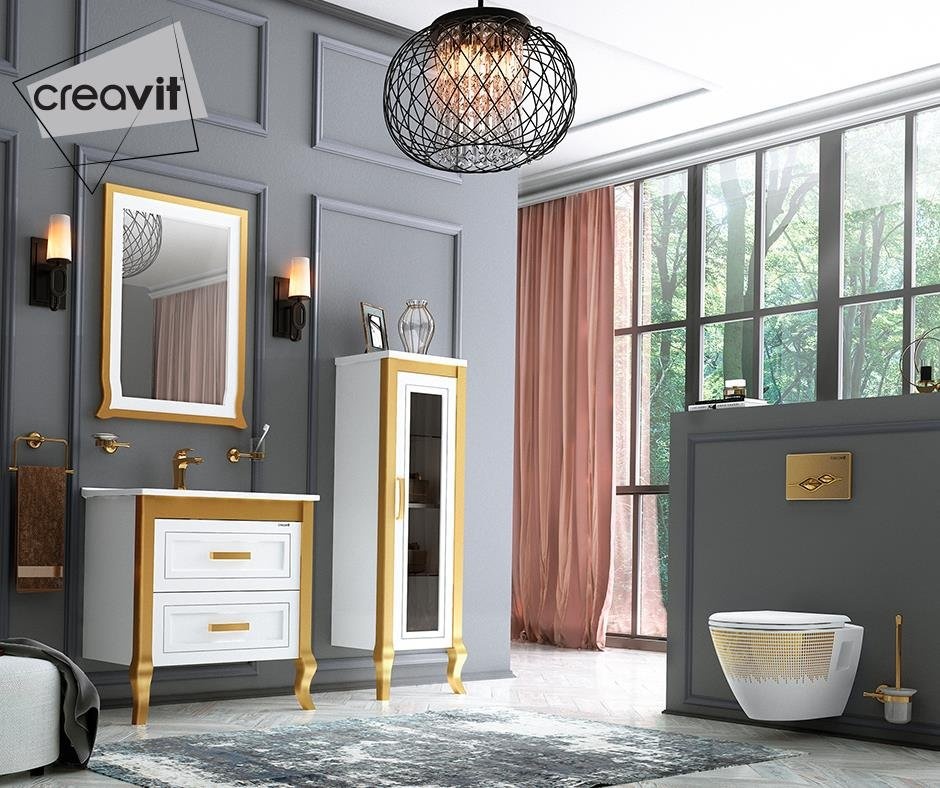 KN4080.01.BA Зеркало (белый золото) Creavit  - Вид №1