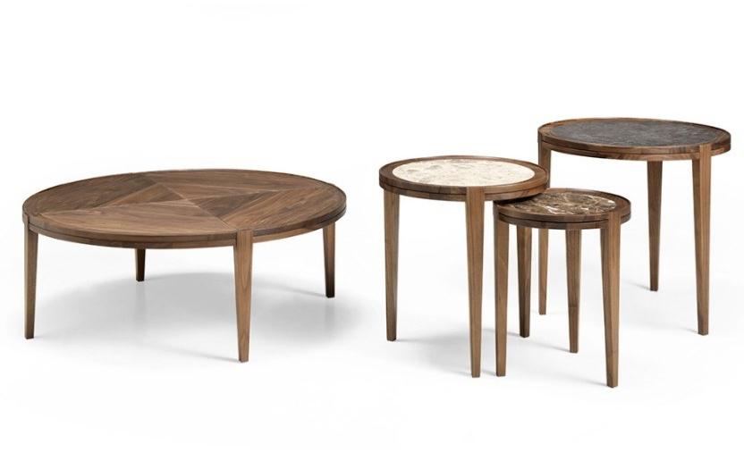 Arte Brotto Круглый журнальный столик из орехового дерева Leonardo L1030n - Вид №2