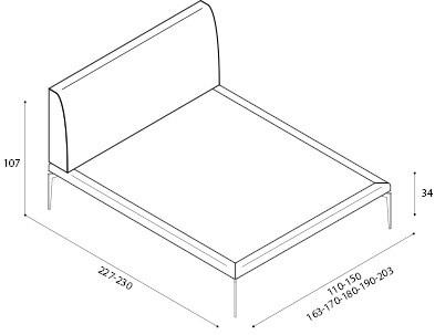 Chaarme Letti Мягкая кровать со съемным покрытием Andy sun-id-1356311 - Вид №2