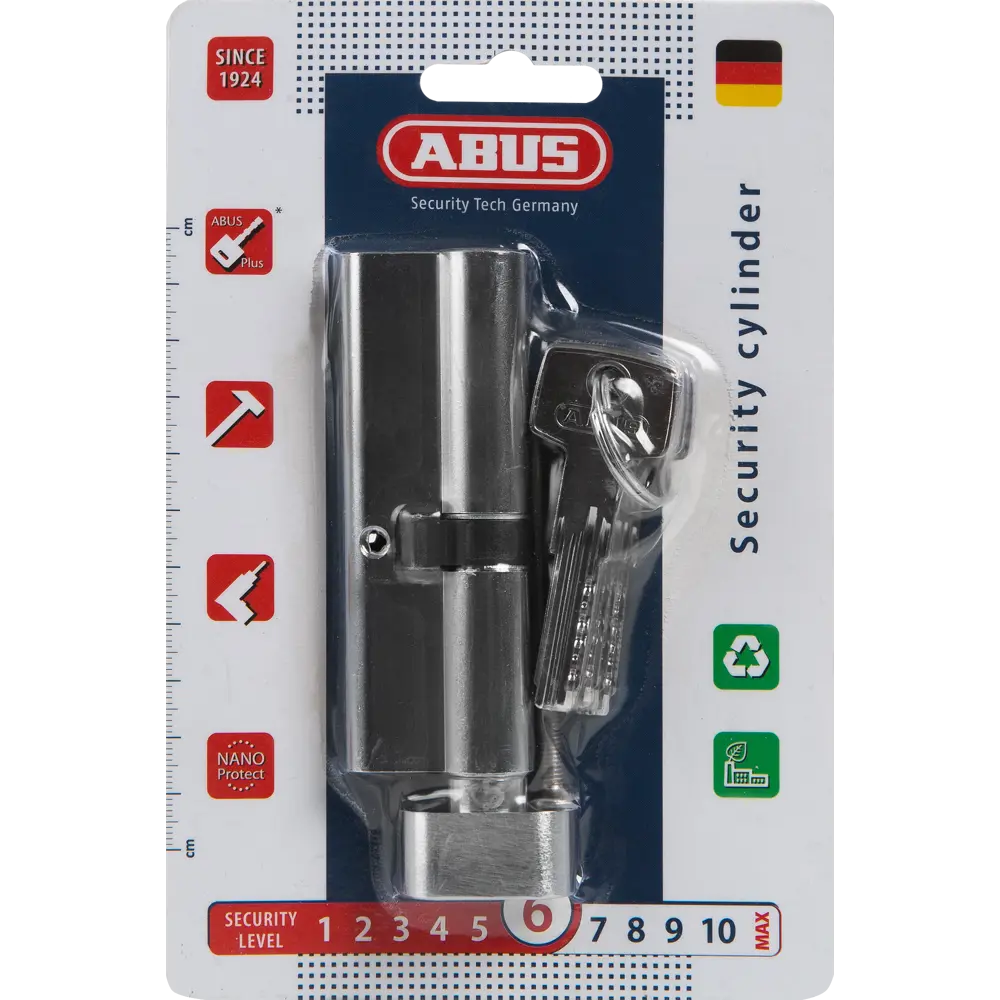 Цилиндр дверной ABUS KD6N с защитой от взлома, никель 82441717 STLM-0902183 - Вид №2