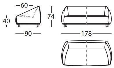Sancal Диван из ткани Sumo sun-id-1482355 - Вид №4