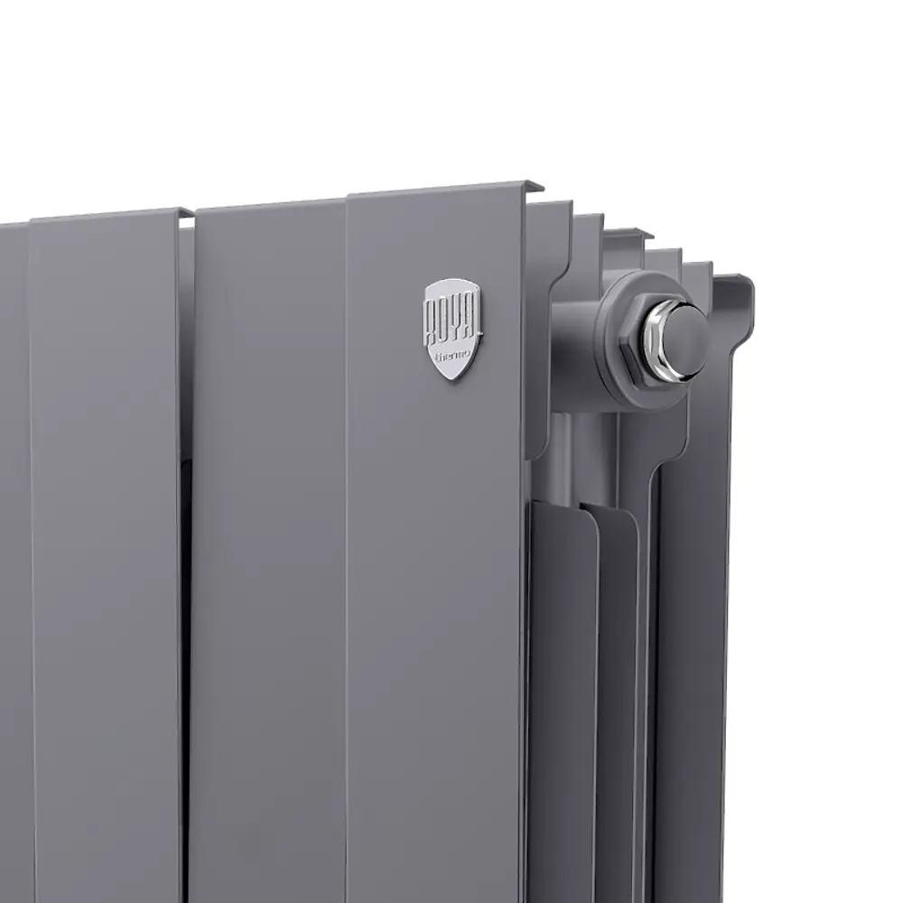 Радиатор секционный Royal Thermo Pianoforte 200/100 14 секций боковое подключение биметалл серый 86733728 STLM-2024113  - Вид №4