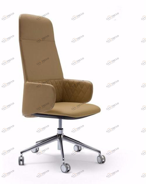 Quinti Sedute Кожаное кресло для руководителя с 5 спицами и высокой спинкой Deep sun-id-1455025