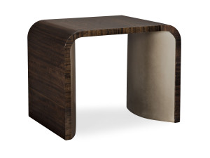 Высокий прямоугольный журнальный столик из эвкалипта