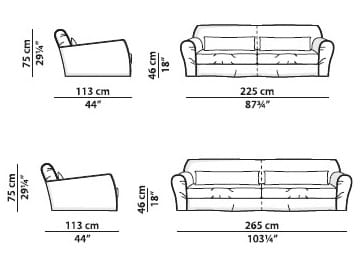 Кожаный диван Baxter Housse ARCH-00144715 - Вид №3