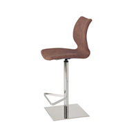 Uni 380B-M Барный стул поворотный со стальным основанием по центру и механизмом отдачи. Сиденье из полипропилена с обивкой. Et al. Uni