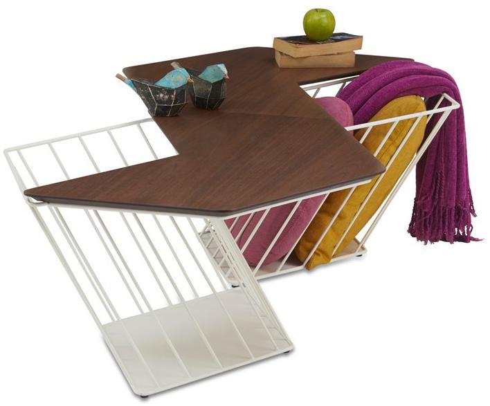 B&T Design Шестиугольный столик с журнальной стойкой sun-id-1376517 - Вид №3