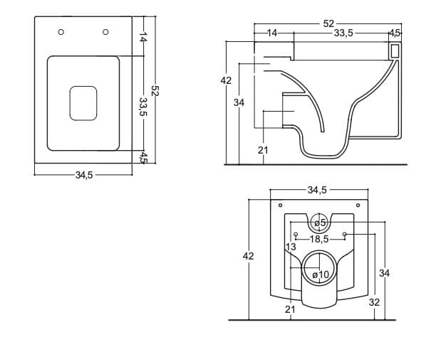 Керамический подвесной туалет Nic ARCH-00101597 - Вид №4