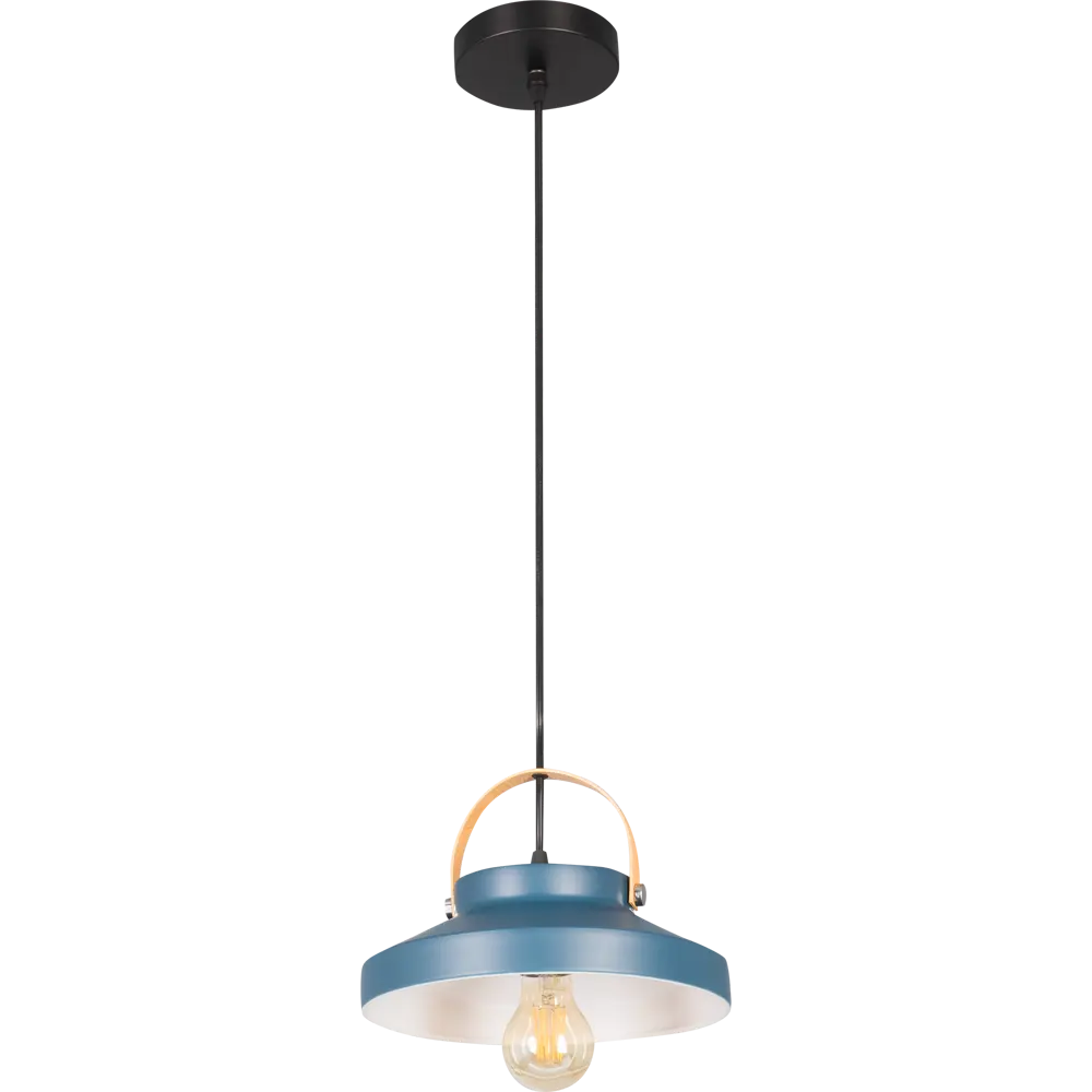 Подвесной светильник Toplight Wendi, 1 лампа, 7 м², цвет синий/дерево 82672377 STLM-2118213 