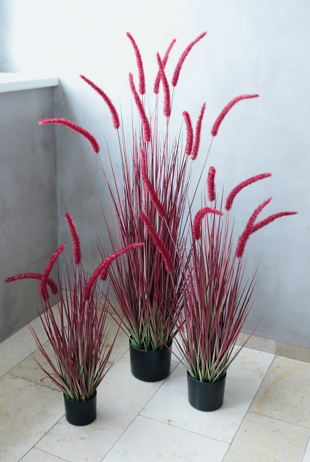 4867 498 a3 Искусственный пучок травы 'Chinese fountain grass' в горшке, 68 см, бордово-зеленый H-andreas  - Вид №4
