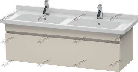 DS639009191 Тумбочка подвесная DuraStyle #DS6390 1200 x 470 мм Серо-коричневый декор Duravit