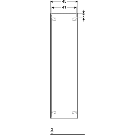 500.637.JK.2 Высокий шкафчик Geberit Acanto с одной дверью Geberit  - Вид №3