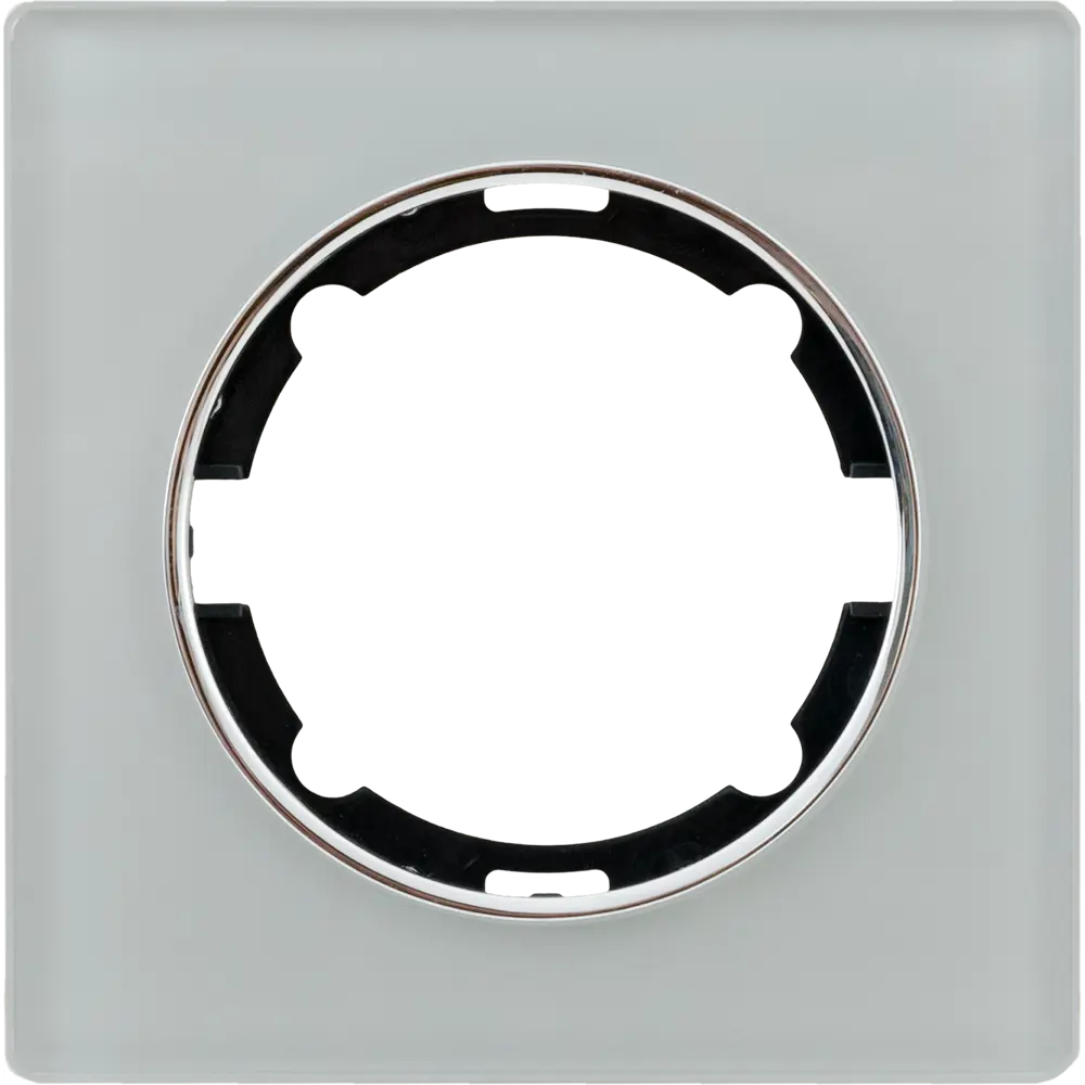 ONEKEYELECTRO Стеклянная рамка Florence для розеток и выключателей, серый глянец 82838531